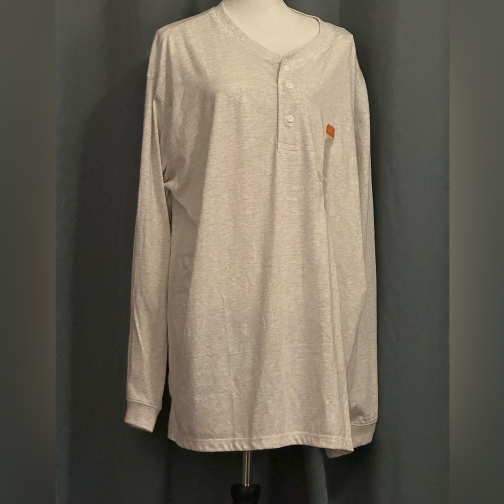 North Hudson Outfitters Men’s Cream Long Sleeve Shirt/Sweater Soft/Ruffled Sz 3X